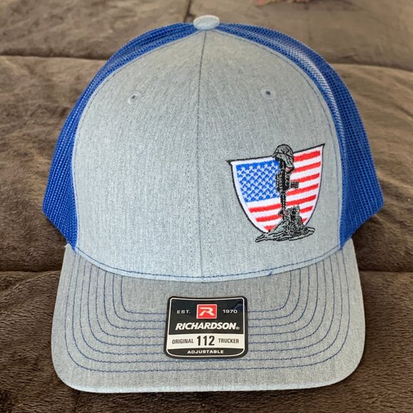 RICHARDSON ORIGINAL 112 TRUCKER CAP, WOUNDED WARRIOR, ADJUSTABLE - Picture 1 of 4